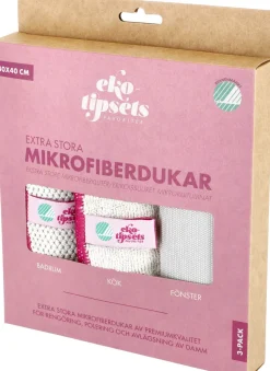 Ekotipset ekstra store mikrofiberkluter, 3-pakning