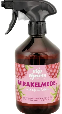 Ekotipset Mirakelmedel rengjøringsspray med bringebærduft, 500 ml
