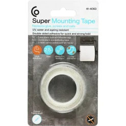 Ekstra sterk dobbeltsidig tape, transparent, 12 mm x 2,5 m