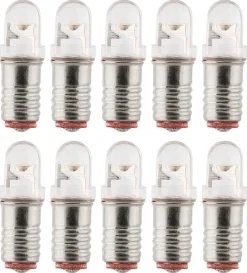 E5 LED-pærer til adventsstake, 12 V DC 0,3 W, 10-pakning