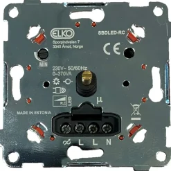 Elko Plus innfelt dimmer for glødepære 370LED svart