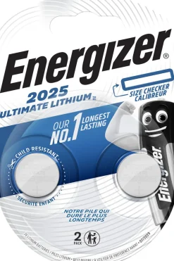 Energizer CR2025 litiumbatteri 3 V, 2-pakning