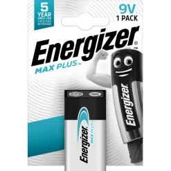 Energizer Max Plus 9 V-batteri, 1-pakning