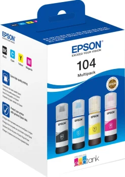 Epson 104 Eco Tank blekkpatroner, 4 farger