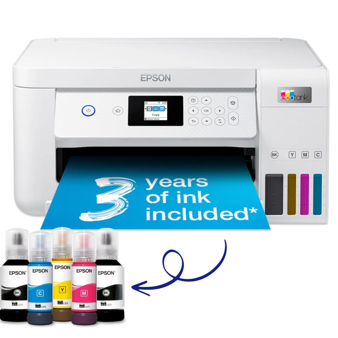 Epson Ecotank-skriver ET-2856 med skanner og LCD-skjerm