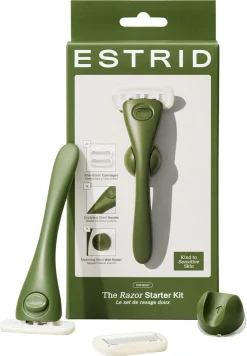 Estrid startsett med barberhøvel, veggholder og blad