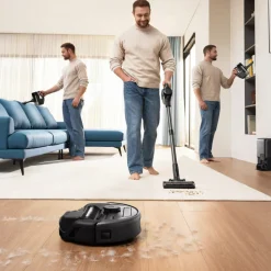 Eufy E20 3-i-1 robotstøvsuger, mopp, håndstøvsuger