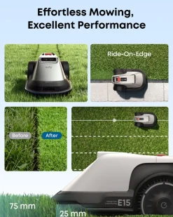 Eufy E15 robotgressklipper uten begrensningskabel, 800 m2