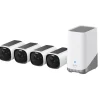 EufyCam E40 overvåkningskamera 2K med HomeBase, 4-pakning