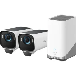 EufyCam S3 Pro overvåkningskamera 4K+ HomeBase S380, 2-pakning