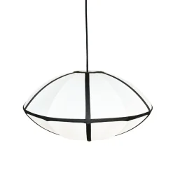 Evelyn taklampe i tekstil 50 cm svart/hvit, Northlight
