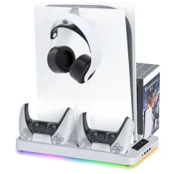 Exibel 4-i-1-stativ med kjøling for PS5/PS5 Slim