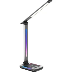 Exibel RGB skrivebordslampe med trådløs lader, dimbar