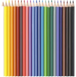 Fargeblyanter i tre for barn 24-pack