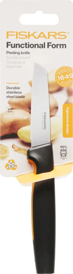 Fiskars Functional Form skrellekniv, 8 cm