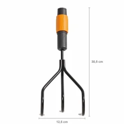 Fiskars OneClick kultivator, 3 tinder i karbonstål