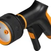 Fiskars sprinklerpistol med 3 funksjoner og avtrekker foran