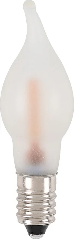 Flammende E10 LED-pære til lysestake, 10–55 V, 4-pakning