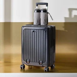 Flaskeholder for koffert eller kabinkoffert, grå