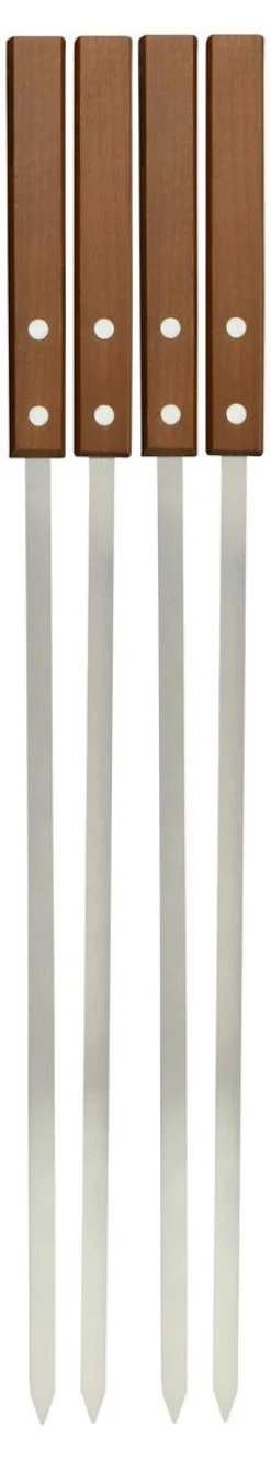 Flate grill- og kebabspyd, 4-pakning