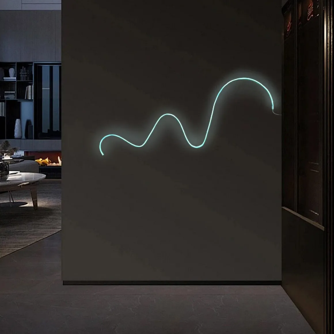 Fleksibel LED-list RGBIC USB med fjernkontroll, 2 m