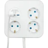 Forgreningskontakt 3-veis med USB-A og USB-C, 1,4 meter