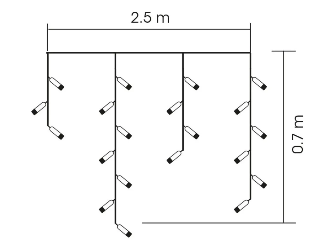 Forlengelse til istappslynge, kaldhvit LED, Northlight