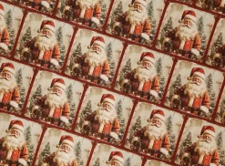 Gammeldags julepapir med nisser, 70 cm x 4 m