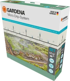 Gardena startsett vanning i kjøkkenhage, 60 m2.