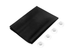 Gardin med sugekopp, solskjerming mesh, svart