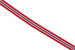 Gavebånd norgebånd rødt, hvitt og blått, tekstil