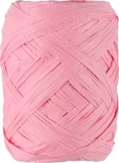 Gavebånd på rull, papir, rosa, 20 meter