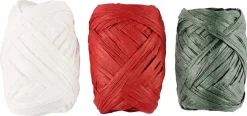 Gavebånd raffia 5 meter, 3-pakning