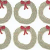 Gaveetiketter julemotiv krans 6-pakning