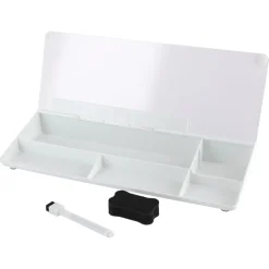 Glasswhiteboard med skrivebordsorganisator, 40 cm