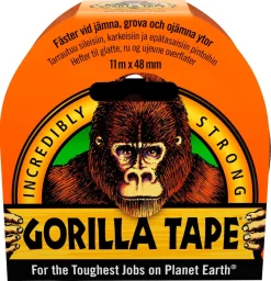 Gorilla vevteip 11 meter, svart