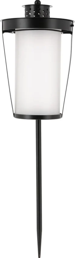Gravlykt med frostet glass, høyde 56 cm
