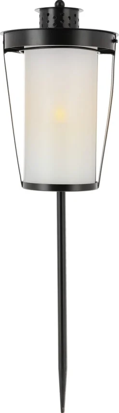 Gravlykt med frostet glass, høyde 56 cm