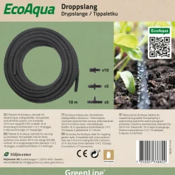 Greenline EcoAqua dryppslange utvidelsessett, 10 m