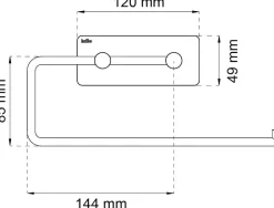Habo Angle selvklebende dorullholder