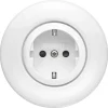 Hager serie 1930 énveis innfelt stikkontakt med ramme, plast