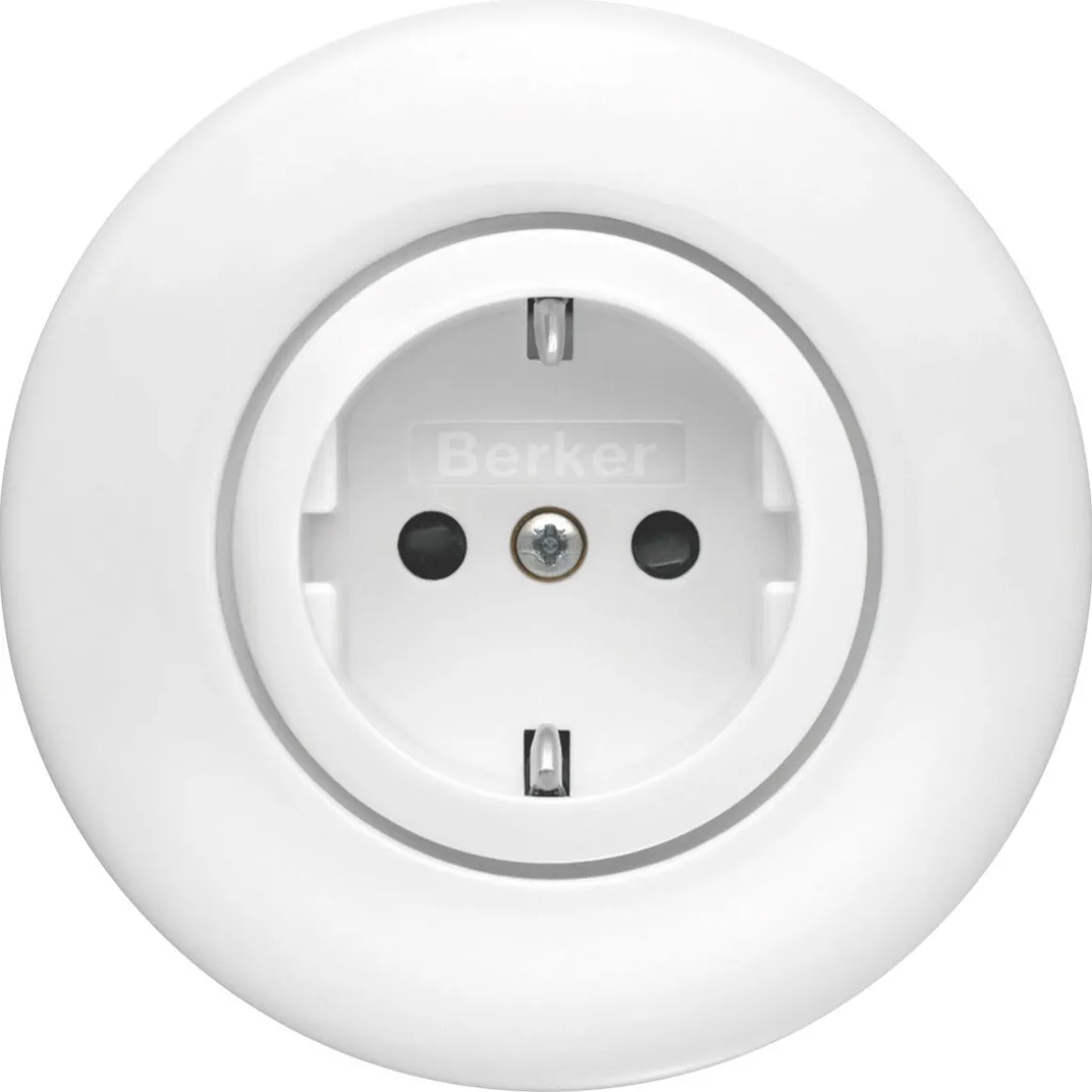 Hager serie 1930 énveis innfelt stikkontakt med ramme, plast