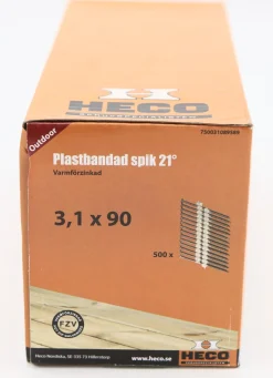 Heco varmforsinket trådspiker med plastbånd, 500-pakning