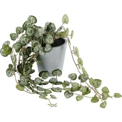 Hengende kunstplante marmorlanterne med potte, 54 cm