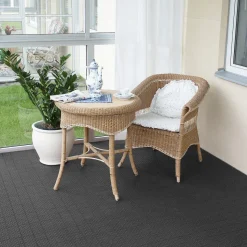 Hestraplattan Floorcy Antrasitt Recycled gulvplate, 11-pakning