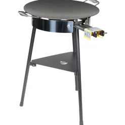 Hällmark stekehelle 58 cm med gassbrennere og stativ