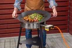 Hällmark stekehelle 58 cm med gassbrennere og stativ