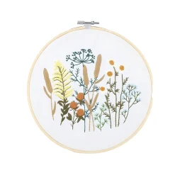 Hobbysett med broderi av markblomster, for nybegynnere, fra 12 år