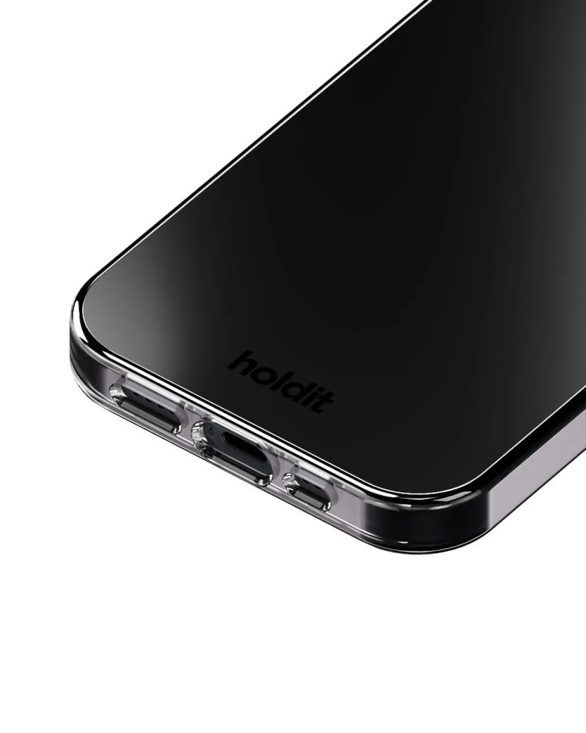 Holdit Mirror MagSafe mobildeksel iPhone 17e/16e/15/14/13, svart