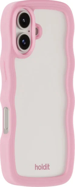Holdit Wavy Case mobildeksel til iPhone 16, gjennomsiktig